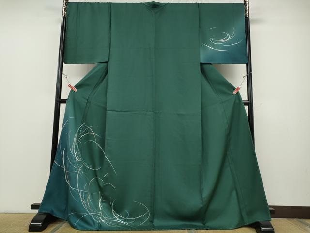 平和屋着物●訪問着　吉祥草花文　暈し染め　金銀彩　さが美扱い　ロング丈　正絹　逸品　未使用　CABE7009ut