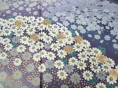 平和屋着物●ブライダルファッションデザイナー・桂由美　黒留袖　刺繍　立波草花文　十二単風　暈し染め　金糸　逸品　未使用　CABE7011ut