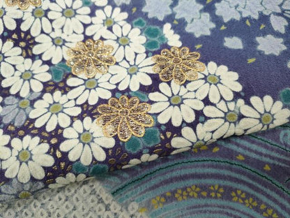 平和屋着物●ブライダルファッションデザイナー・桂由美　黒留袖　刺繍　立波草花文　十二単風　暈し染め　金糸　逸品　未使用　CABE7011ut