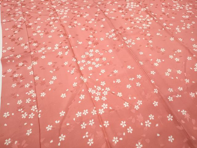 平和屋着物●長襦袢　無双仕立て　舞桜文　正絹　逸品　CABE7020ut