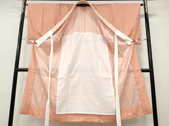 平和屋着物●長襦袢　無双仕立て　舞桜文　半衿刺繍　洗える着物　CABE7021ut