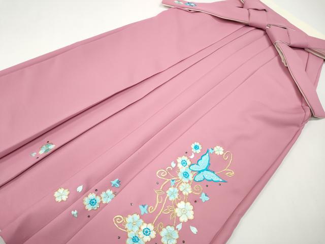 平和屋着物●女性　行灯袴　総刺繍　ラインストーン　舞蝶花文　金糸　洗える着物　CABE7022ut