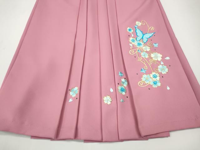 平和屋着物●女性　行灯袴　総刺繍　ラインストーン　舞蝶花文　金糸　洗える着物　CABE7022ut