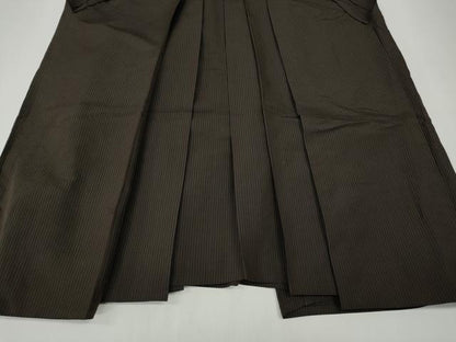 平和屋着物●男性　馬乗り袴　縞　正絹　逸品　CABE7028ut