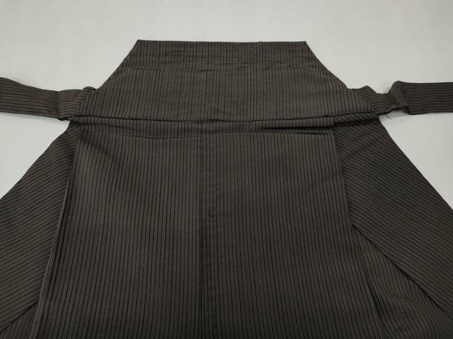 平和屋着物●男性　馬乗り袴　縞　正絹　逸品　CABE7029ut