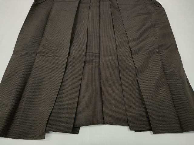 平和屋着物●男性　馬乗り袴　縞　正絹　逸品　CABE7029ut