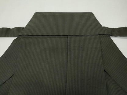 平和屋着物●男性　馬乗り袴　縞　正絹　逸品　CABE7031ut