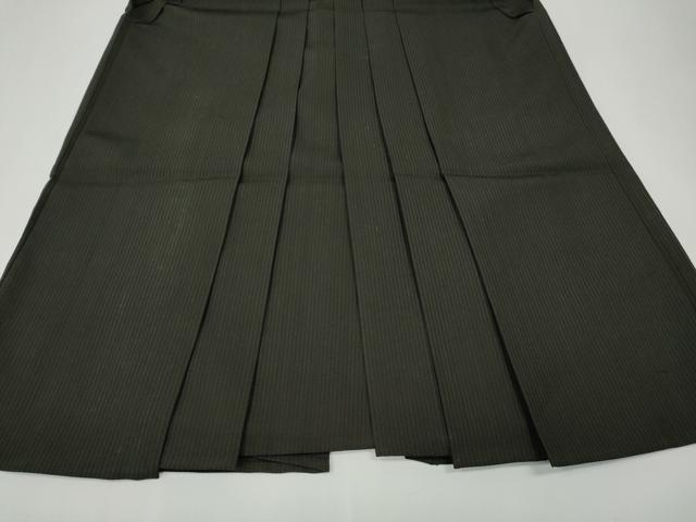 平和屋着物●男性　馬乗り袴　縞　正絹　逸品　CABE7031ut