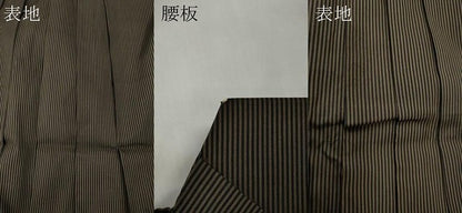 平和屋着物●男性　馬乗り袴　縞　正絹　逸品　CABE7032ut