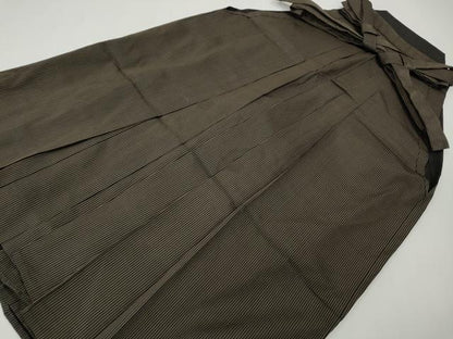 平和屋着物●男性　馬乗り袴　縞　正絹　逸品　CABE7032ut