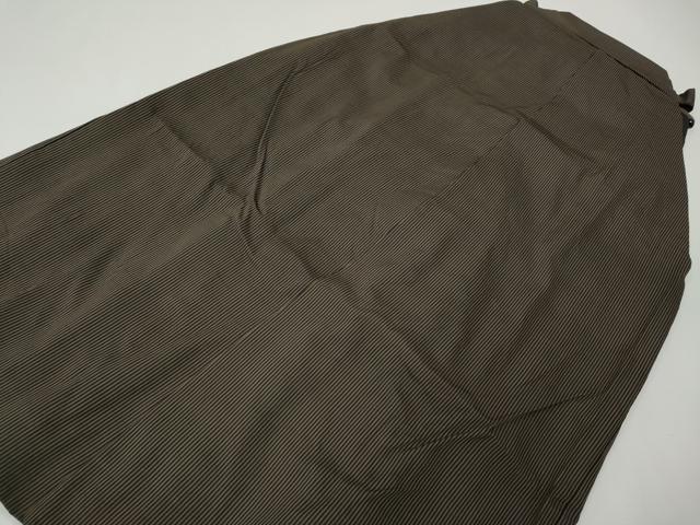 平和屋着物●男性　馬乗り袴　縞　正絹　逸品　CABE7032ut
