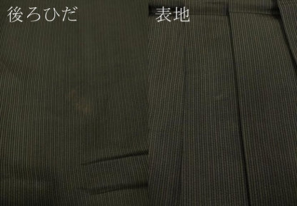 平和屋着物●男性　馬乗り袴　縞　正絹　逸品　CABE7033ut