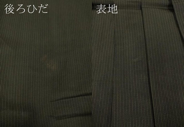 平和屋着物●男性　馬乗り袴　縞　正絹　逸品　CABE7033ut