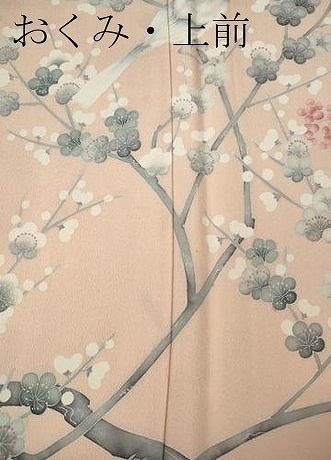 平和屋着物●訪問着　友禅　作家物　休み鳥　南天枝桜文　正絹　逸品　未使用　CABE7039ut