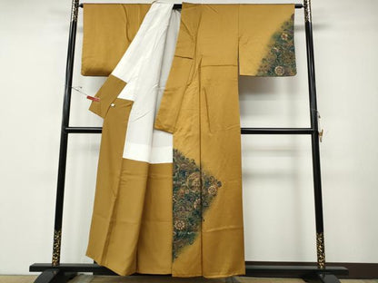 平和屋着物●訪問着　鳳凰鴛鴦花唐草文　暈し染め　金彩　正絹　逸品　CABE7046ut