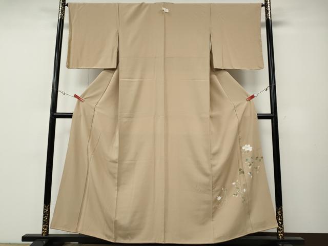 平和屋着物●上質な色無地　薄香色　正絹　逸品　未使用　CABE7058ut