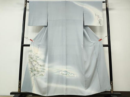 平和屋着物●訪問着　遠山草花文　暈し染め　さが美扱い　正絹　逸品　CABE7066ut