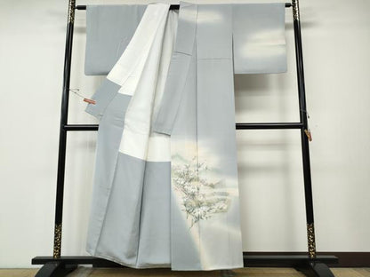 平和屋着物●訪問着　遠山草花文　暈し染め　さが美扱い　正絹　逸品　CABE7066ut