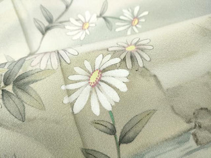 平和屋着物●訪問着　遠山草花文　暈し染め　さが美扱い　正絹　逸品　CABE7066ut