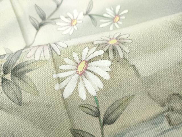 平和屋着物●訪問着　遠山草花文　暈し染め　さが美扱い　正絹　逸品　CABE7066ut
