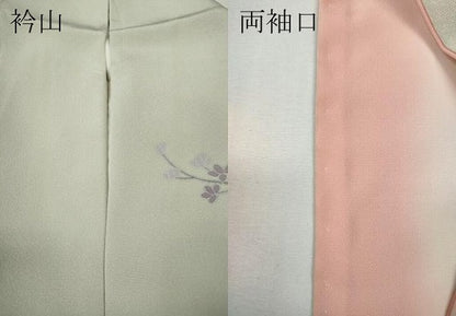 平和屋着物●訪問着　友禅　作家物　枝花文　暈し染め　正絹　逸品　CABE7067ut