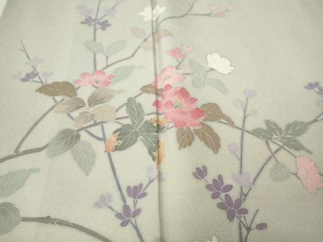 平和屋着物●訪問着　友禅　作家物　枝花文　暈し染め　正絹　逸品　CABE7067ut