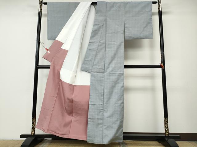 平和屋着物●上質な紬　間道　正絹　逸品　CABE7068ut