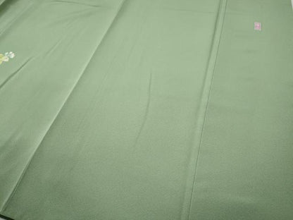 平和屋着物●訪問着　友禅　作家物　枝花文　正絹　逸品　CABE7073ut