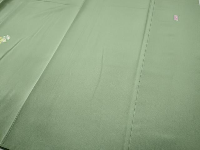 平和屋着物●訪問着　友禅　作家物　枝花文　正絹　逸品　CABE7073ut