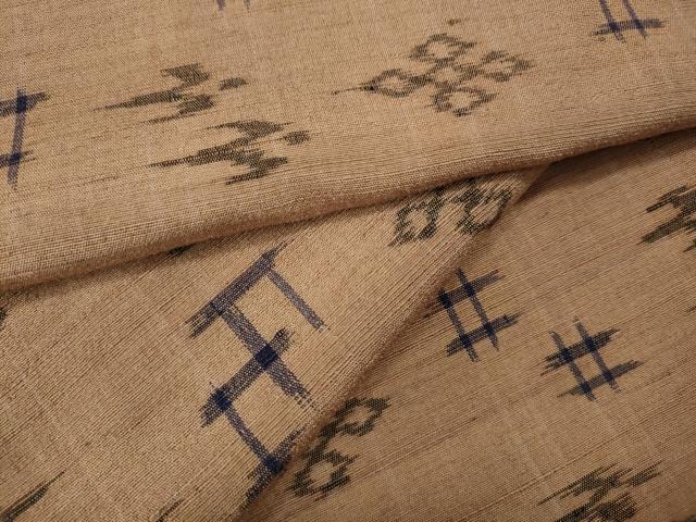 平和屋着物●上質な紬　絣文様　正絹　逸品　CABE7078ut 平和屋着物○上質な紬 絣文様 正絹 逸品 CABE7078ut