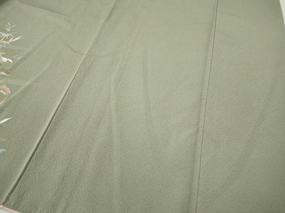 平和屋着物●訪問着　刺繍　風景草花文　暈し染め　金彩　正絹　逸品　CABE7080ut