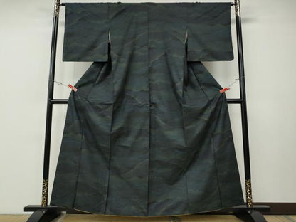 平和屋着物●本場大島紬　9マルキ　霞文　正絹　逸品　CABE7084ut