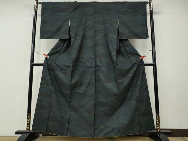 平和屋着物●本場大島紬　9マルキ　霞文　正絹　逸品　CABE7084ut