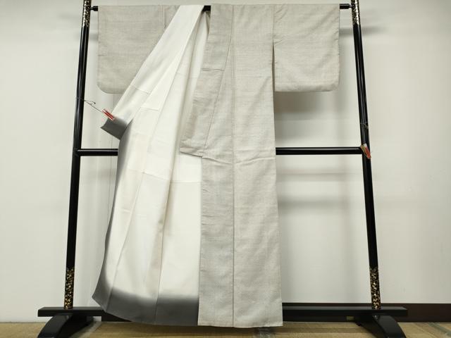 平和屋着物○上質な紬 亀甲文様 正絹 逸品 CABE7087ut