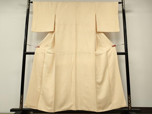 平和屋着物●上質な色無地　星地紋　肌色　正絹　逸品　CABE7090ut