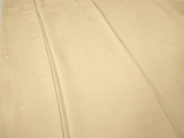 平和屋着物●上質な色無地　星地紋　肌色　正絹　逸品　CABE7090ut