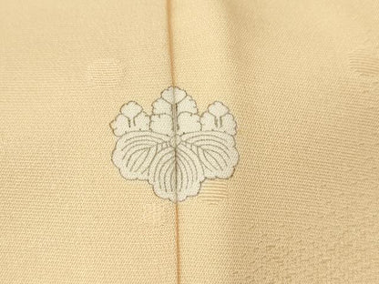 平和屋着物●上質な色無地　星地紋　肌色　正絹　逸品　CABE7090ut