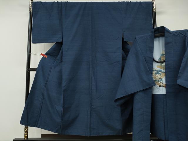 平和屋着物●男性　紬　アンサンブル　霞文　正絹　逸品　CABE7100ut