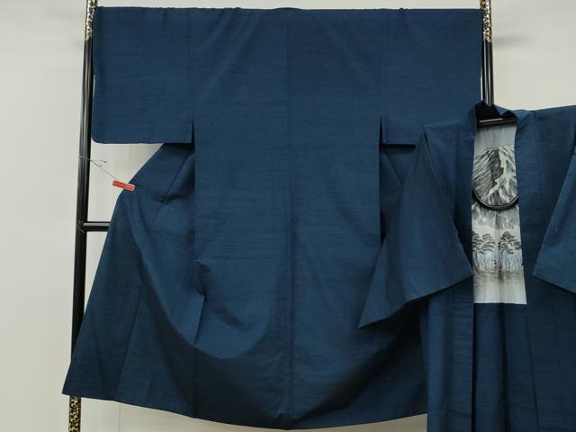 平和屋着物●男性　紬　アンサンブル　霞文　正絹　逸品　CABE7102ut