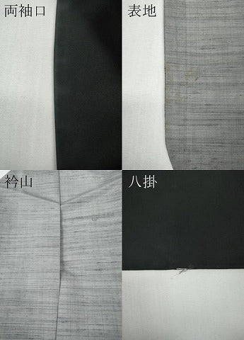 平和屋着物●訪問着　紬地　刺し子　麻の葉吉祥文　三越扱い　正絹　逸品　CABE7103ut