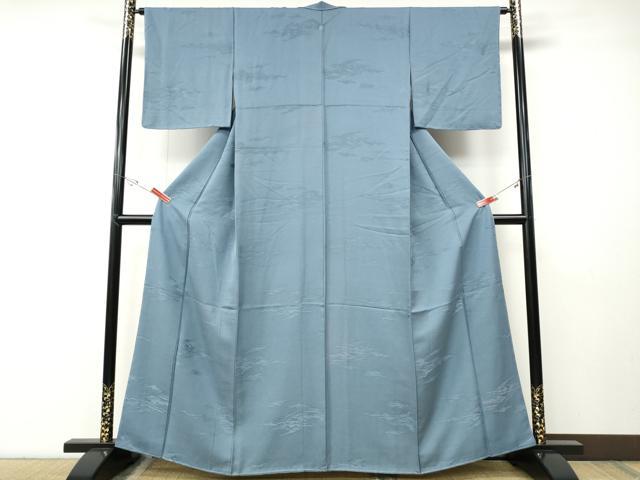 平和屋着物●上質な色無地　霞吉祥地紋　薄花色　正絹　逸品　CABE7104ut