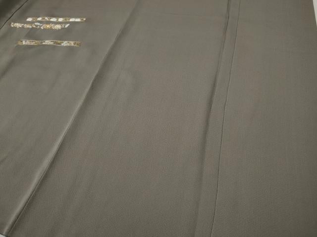 平和屋着物●訪問着　総刺繍　駒刺繍　横段飛鶴草花文　金糸　正絹　逸品　CABE7114ut