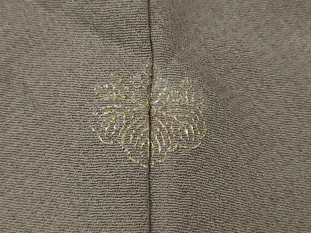 平和屋着物●訪問着　総刺繍　駒刺繍　横段飛鶴草花文　金糸　正絹　逸品　CABE7114ut