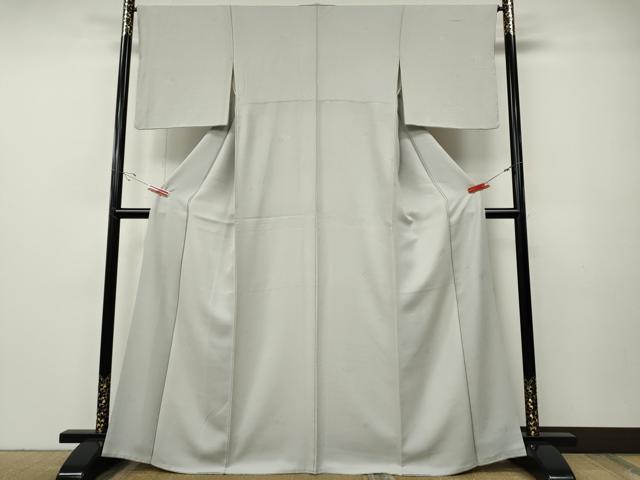 平和屋着物●上質な色無地　作家物　七宝花地紋　素色　正絹　逸品　CABE7121ut