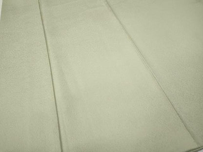 平和屋着物●上質な色無地　霞地紋　白緑色　正絹　逸品　CABE7122ut