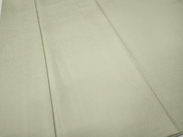 平和屋着物●上質な色無地　霞地紋　白緑色　正絹　逸品　CABE7122ut