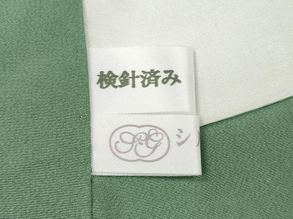 平和屋着物●名門　藤娘きぬたや・総絞り　杢目絞り　小紋　菱地紋　ロング丈　正絹　逸品　未使用　CABE7125ut