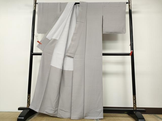 平和屋着物●上質な色無地　鴇鼠色　正絹　逸品　CABE7130ut