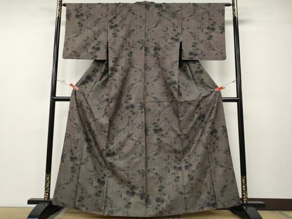 平和屋着物●本場大島紬　9マルキ　南天文　正絹　逸品　CABE7136ut