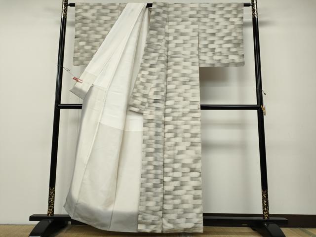 平和屋着物●上質な小紋　横段文　正絹　逸品　CABE7137ut 平和屋着物○上質な小紋 横段文 正絹 逸品 CABE7137ut